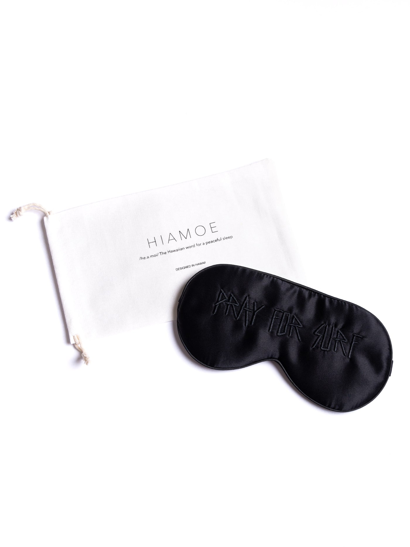 Pray For Surf+ Black Silk Sleep Mask