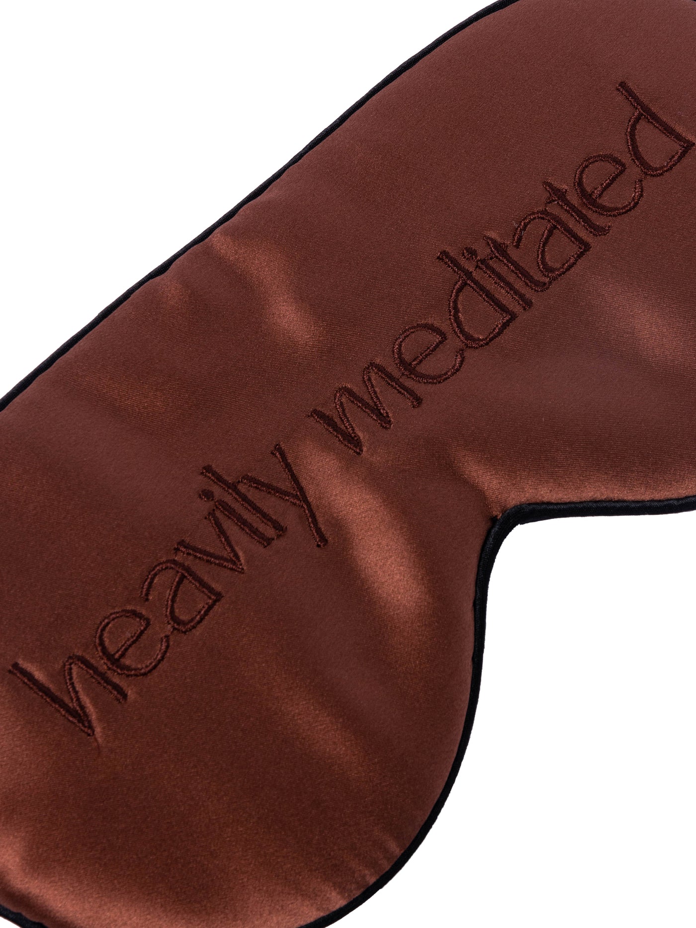 HEAVILY MEDITATED + Rust Silk Sleep Mask