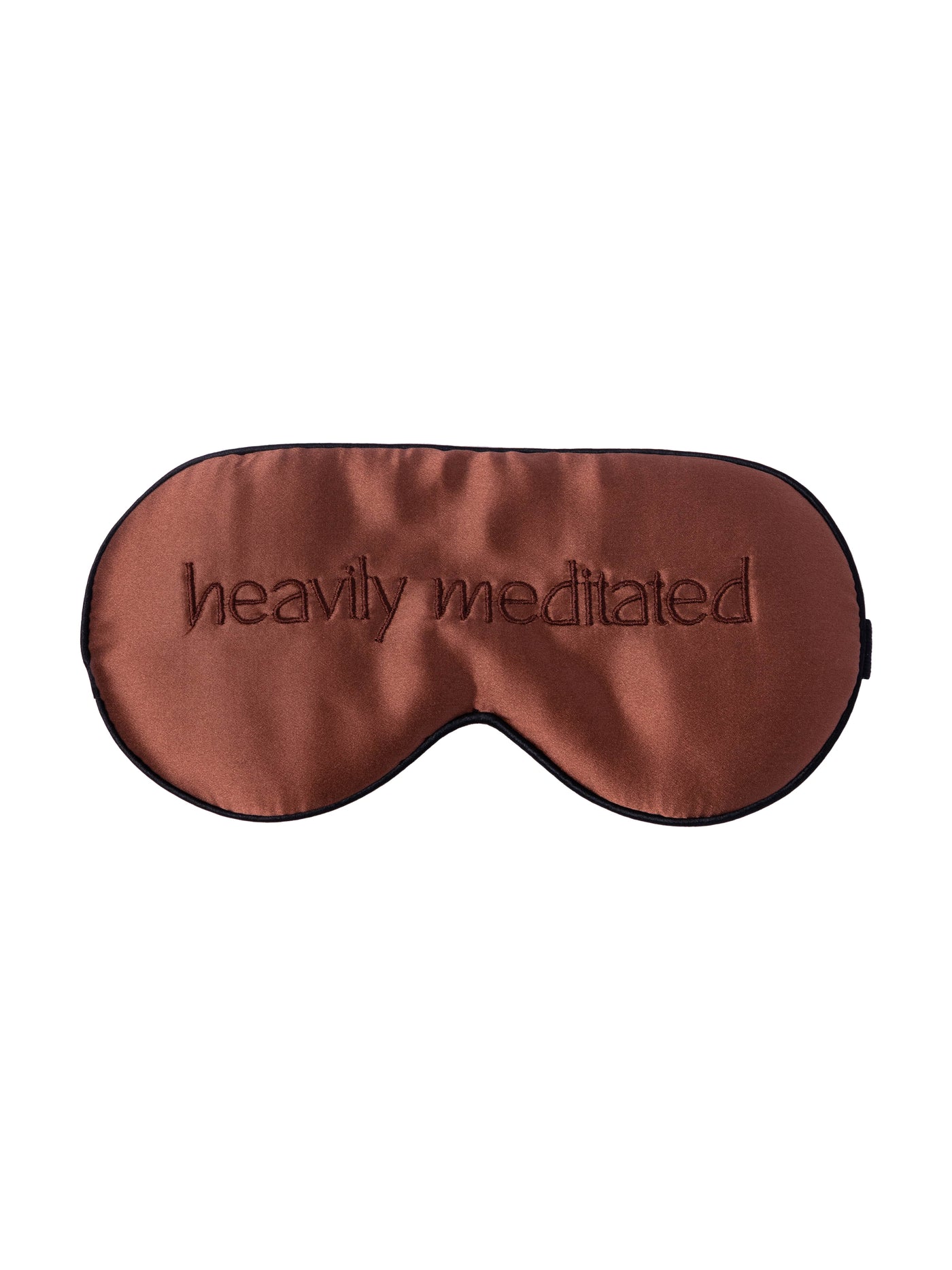 HEAVILY MEDITATED + Rust Silk Sleep Mask